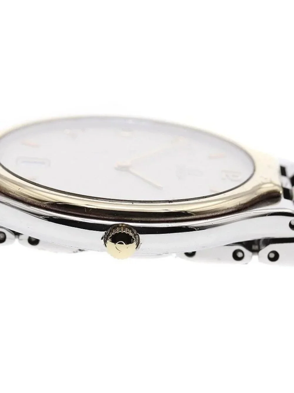 OMEGA De Ville 4330.62 YG bezel date beige Dial Quartz Men's Watch
